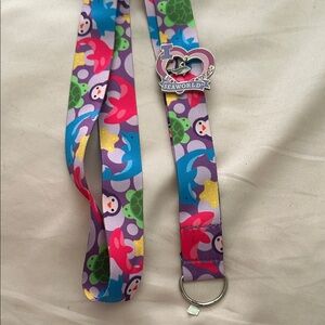 Colorful SeaWorld Lanyard with hanging ehalr charm